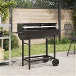 vidaXL Houtskoolgrill 96,5 x 42,5 x 88,5 cm Zwart