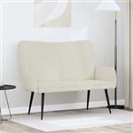 vidaXL Twee Persoons Sofa Crème 115 x 61 x 87 cm Fluweel