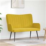 vidaXL Twee Persoons Sofa Geel 115 x 61 x 87 cm Fluweel