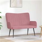 vidaXL Twee Persoons Sofa Roze 115 x 61 x 87 cm Fluweel