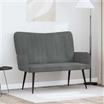 vidaXL Twee Persoons Sofa Donkergrijs 115 x 61 x 87 cm Fluweel