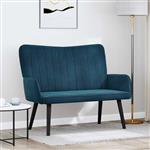 vidaXL 2-Zits Sofa Blauw 115 x 61 x 87 cm Fluweel (V)