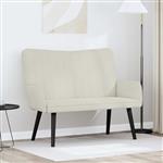 vidaXL 2-Zits Sofa Crèmekleurig 115 x 61 x 87 cm Fluweel (V)