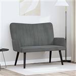 vidaXL 2-Zits Sofa Donkergrijs 115 x 61 x 87 cm Fluweel (V)
