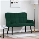 vidaXL 2-Zits Sofa Donkergroen 115 x 61 x 87 cm Fluweel (V)