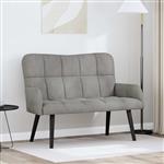 vidaXL Twee Persoons Sofa Lichtgrijs 115 x 61 x 87 cm Fluweel