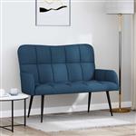 vidaXL Twee Persoons Sofa Blauw 115 x 61 x 87 cm Stof