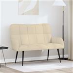 vidaXL Twee Persoons Sofa Crème 115 x 61 x 87 cm Stof
