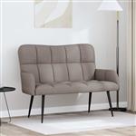 vidaXL Twee Persoons Sofa Taupe 115 x 61 x 87 cm Stof