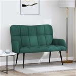 vidaXL Twee Persoons Sofa Donkergroen 115 x 61 x 87 cm Stof