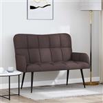 vidaXL Twee Persoons Sofa Donkerbruin 115 x 61 x 87 cm Stof