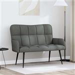 vidaXL Twee Persoons Sofa Donkergrijs 115 x 61 x 87 cm Stof