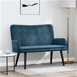 vidaXL Twee Persoons Sofa Blauw 115 x 61 x 87 cm Fluweel
