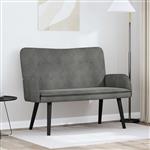 vidaXL Twee Persoons Sofa Donkergrijs 115 x 61 x 87 cm Fluweel