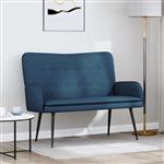 vidaXL 2-Zits Sofa Blauw 115 x 61 x 87 cm Stof
