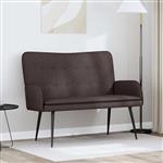 vidaXL 2-Zits Sofa Donkerbruin 115 x 61 x 87 cm Stof
