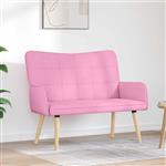 vidaXL 2-Zits Sofa Roze 115 x 61 x 87 cm Stof