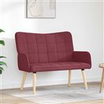 vidaXL Twee Persoons Sofa Wijnrood 115 x 61 x 87 cm Stof
