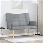 vidaXL Twee Persoons Sofa Lichtgrijs 115 x 61 x 87 cm Stof