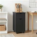 vidaXL Rolling Kast met wiel Grijs 34 x 39 x 65,5 cm Massief Vurenhout