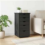 vidaXL Kast Grijs 34 x 39 x 61,5 cm Massief Vurenhout