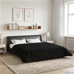 vidaXL Winter Dekbed Zwart 200 x 240 cm Microfiber en Teddy fleece
