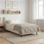vidaXL Vol jaar dekbed Crème 155 x 220 cm Microfiber en Teddy fleece