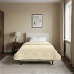 vidaXL Vol jaar dekbed Crème 135 x 200 cm Microfiber en Teddy fleece