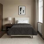 vidaXL Vol jaar dekbed Gekwilt Antraciet 140 x 220 cm