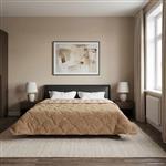 vidaXL Zomer Dekbed Taupe 220 x 240 cm Microfiber en Teddy fleece