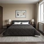 vidaXL Zomer Dekbed Antraciet 200 x 220 cm Microfiber en Teddy fleece