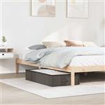 vidaXL Opbergdoos met transparant bovenraam 6 pcs Grijs Nonwoven stof