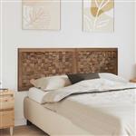 vidaXL Hoofdbord Wandgemonteerd Naturel 160 cm Massief Teakhout