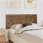 vidaXL Hoofdbord Wandgemonteerd Naturel 140 cm Massief Teakhout