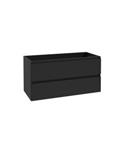 Onderkast Wiesbaden Alvara 100x46 cm 2 Laden 1 Uitsparing Mat Zwart