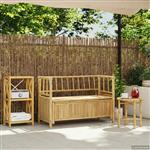 vidaXL Tuinkast Bank 110 x 47 x 80 cm Bamboe Naturel Rechthoekig