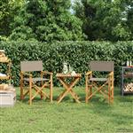 vidaXL Eetkamerstoel 56 x 54 x 87 cm 100% Polyester Massief Teak