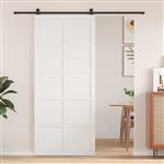 vidaXL Schuifdeur Wit 90 x 2,5 x 208 cm Massief grenenhout