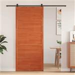 vidaXL Schuifdeur Wasbruin 100 x 2,5 x 208 cm Massief grenenhout