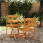 vidaXL Tuinstoelen 2 pcs Naturel Massief Acaciahout