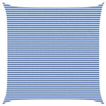 vidaXL Zonneschaduwzeil Blauw en Wit 7 x 7 m HDPE