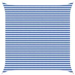 vidaXL Zonneschaduwzeil Blauw en Wit 4,5 x 4,5 m HDPE