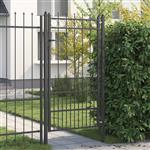 vidaXL Hekpoort HORST Staal Zwart Vergrendelbaar