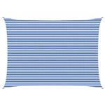 vidaXL Zonneschaduwzeil Blauw en Wit 5 x 8 m HDPE