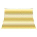 vidaXL Zonneschaduwzeil Geel en Wit 4 / 5 x 3 m HDPE