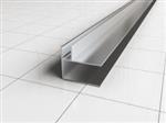 Wiesbaden hoekprofiel tbv nisdeur+profiel met zijwand 10mm