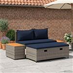 vidaXL Buiten bankenset 4 -Seater 4 pcs 55 x 30 x 39 cm