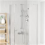vidaXL Doucheset Chroom 150 cm Roestvrij staal