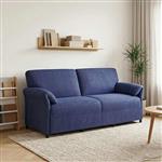 vidaXL 3-Zits Bank Politieblauw 198 x 83 x 95 cm Fluweel