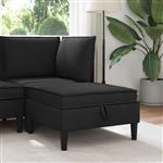 vidaXL Sofa Kruk met Opslag Zwart Fluweel